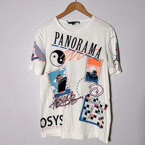 Love Moschino Panorama T-Shirt Women's Sz 6 Oversized